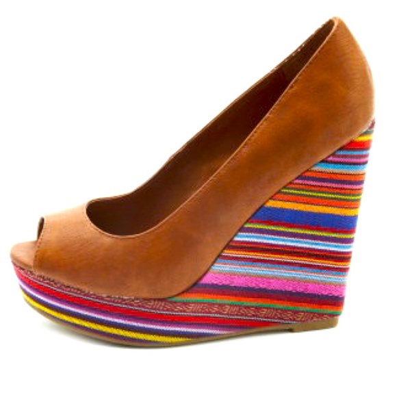Charlotte Russe Shoes - Charlotte Russe Aztec Wedge Heels